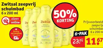 Kruidvat Zwitsal zeepvrij schuimbad aanbieding