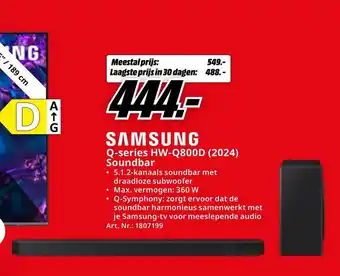 MediaMarkt SAMSUNG Q-series HW-Q800D (2024) Soundbar aanbieding