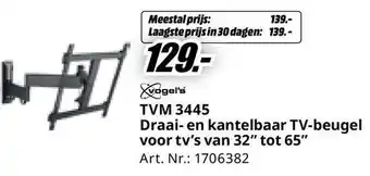 MediaMarkt vogel's TVM 3445 Draai- en kantelbaar TV-beugel voor tv's van 32" tot 65" aanbieding