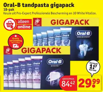 Kruidvat Oral-B tandpasta gigapack aanbieding