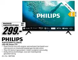 MediaMarkt PHILIPS 43PUS7009/12 (2024) LED 4K Smart TV aanbieding