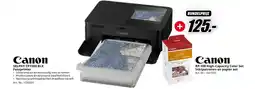 MediaMarkt Canon Fotoprinter SELPHY CP1500 BLK + Canon RP-108 High-Capacity Color Set aanbieding