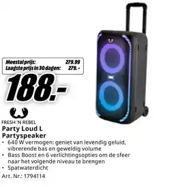 MediaMarkt FRESH 'N REBEL Party Loud L Partyspeaker aanbieding