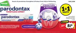 Kruidvat Keuze uit parodontax Strengthen & Protect Fresh Mint of Whitening. aanbieding