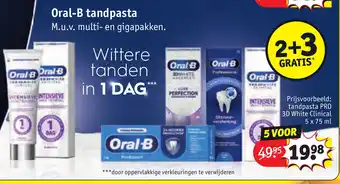 Kruidvat Oral-B tandpasta aanbieding