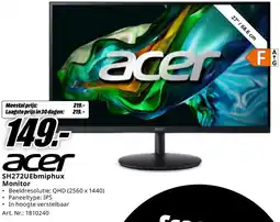 MediaMarkt acer Monitor SH272UEbmiphux aanbieding