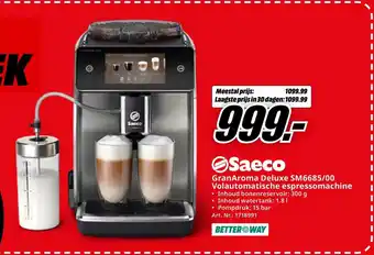 MediaMarkt Saeco GranAroma Deluxe SM6685/00 Volautomatische espressomachine aanbieding