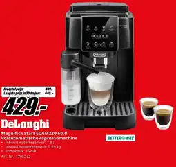 MediaMarkt DeLonghi Volautomatische espressomachine Magnifica Start ECAM220.60.B aanbieding