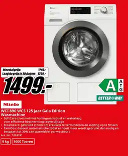 MediaMarkt Miele WCI 890 WCS 125 jaar Gala Edition Wasmachine aanbieding