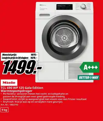 MediaMarkt Miele Warmtepompdroger TCL 690 WP 125 Gala Edition aanbieding