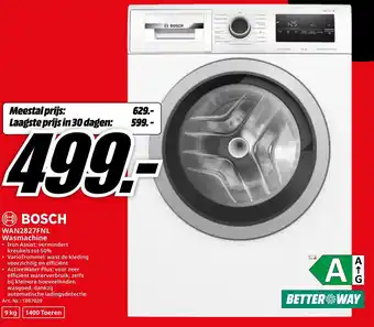 MediaMarkt BOSCH Wasmachine WAN2827FNL aanbieding