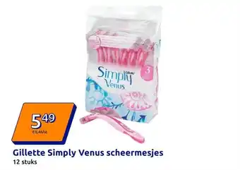 Action Gillette Simply Venus scheermesjes aanbieding