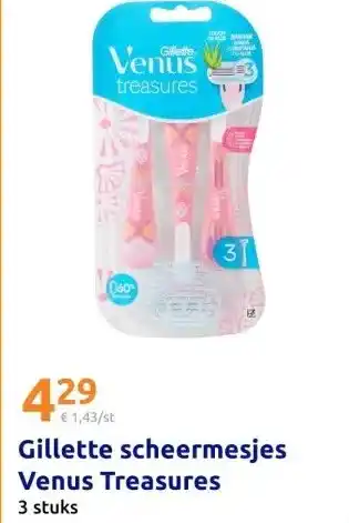 Action Gillette scheermesjes Venus Treasures aanbieding