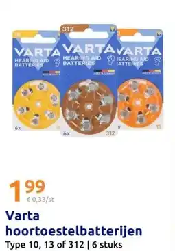 Action Varta hoortoestelbatterijen aanbieding