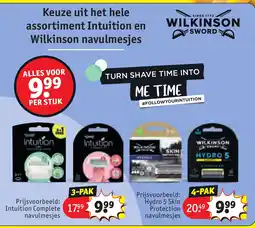 Kruidvat Keuze uit het hele assortiment Intuition en Wilkinson navulmesjes aanbieding