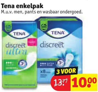 Kruidvat Tena enkelpak aanbieding