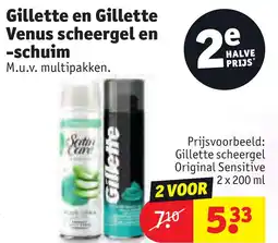 Kruidvat Gillette en Gillette Venus scheergel en schuim aanbieding