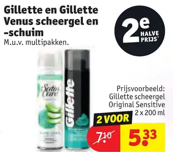 Kruidvat Gillette en Gillette Venus scheergel en schuim aanbieding