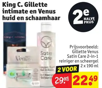 Kruidvat King C. Gillette intimate en Venus huid en schaamhaar aanbieding