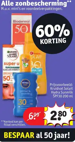 Kruidvat Alle zonbescherming** aanbieding