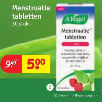 Kruidvat Menstruatie tabletten 30 stuks aanbieding