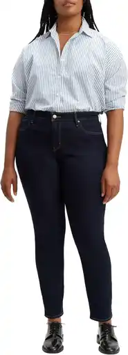 Amazon Levi's dames Plus Size 311 Shaping Skinny, Darkest Sky, 14 M aanbieding