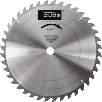 Amazon Güde Carbide Blade 400x30x2, 2mm met 40 Tanden aanbieding