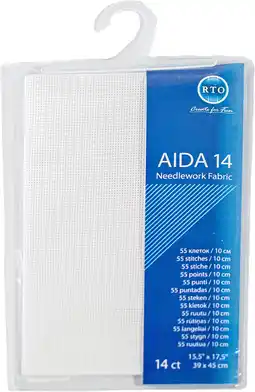 Amazon Mouldmaster Aida 14 Count Wit, 39cm x 45cm aanbieding