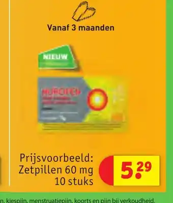 Kruidvat NUROFEN Zetpillen aanbieding