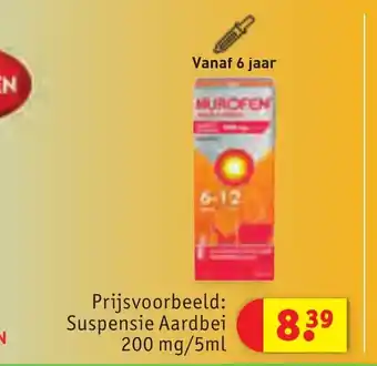 Kruidvat NUROFEN Suspensie Aardbei aanbieding