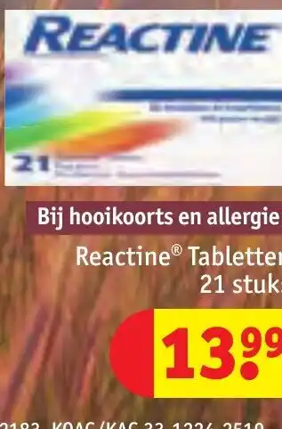 Kruidvat REACTINE aanbieding