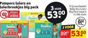 Kruidvat Pampers luiers en luierbroekjes big pack aanbieding