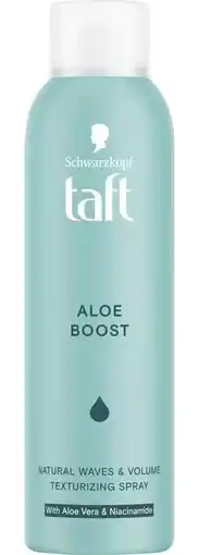 De Online Drogist Schwarzkopf Taft Aloe Boost Texturizing Spray aanbieding