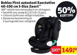 Kruidvat Bebies First autostoel Exectutive 40-150 cm I-Size Zwart** aanbieding