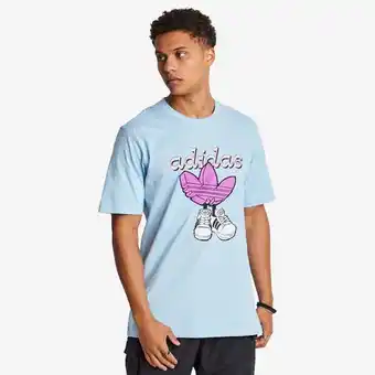 Foot Locker Adidas Graphic Heren T-shirts - Blauw - Maat: S - Foot Locker aanbieding