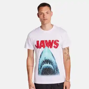 Foot Locker MERCHCODE Jaws Heren T-shirts - Wit - Maat: S - Katoen Jersey - Foot Locker aanbieding