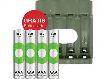 MediaMarkt GP Free Charger B441 4x 850mah Aaa Oplaadbare Batterijen aanbieding