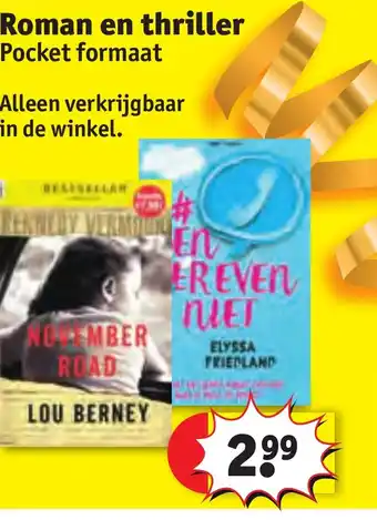 Kruidvat Roman en thriller Pocket formaat aanbieding