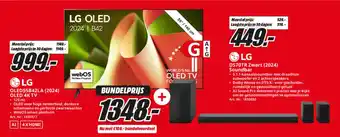 MediaMarkt LG OLED55B42LA (2024) OLED 4K TV +  LG DS70TR Zwart (2024) Soundbar aanbieding