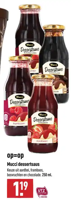 ALDI Mucci dessertsaus aanbieding
