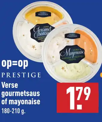 ALDI Prestige Verse Gourmetsaus Of Mayonaise aanbieding