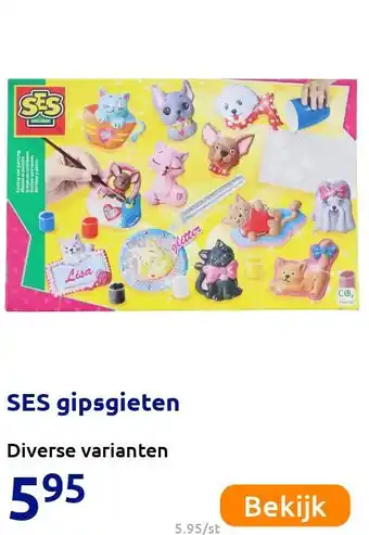 Action SES gipsgieten aanbieding