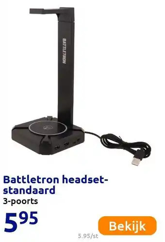 Action Battletron headset-standaard aanbieding