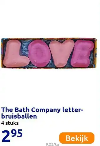 Action The Bath Company letter-bruisballen aanbieding