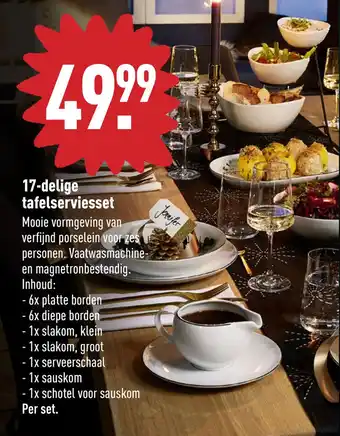 ALDI 17-delige tafelserviesset aanbieding