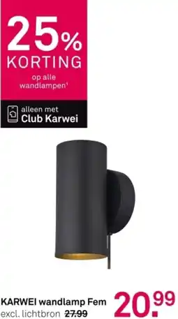 Karwei KARWEI Wandlamp Fem aanbieding