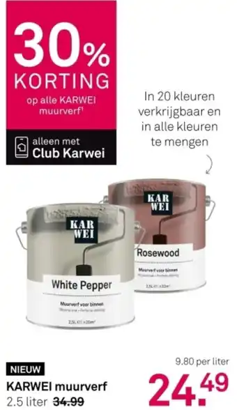 Karwei KARWEI muurverf aanbieding