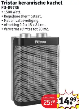 Kruidvat Tristar keramische kachel PD-8973E aanbieding