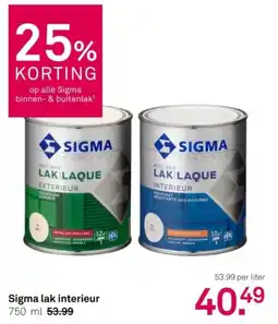 Karwei Sigma lak interieur aanbieding