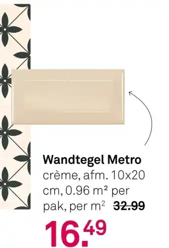 Karwei Wandtegel Metro aanbieding